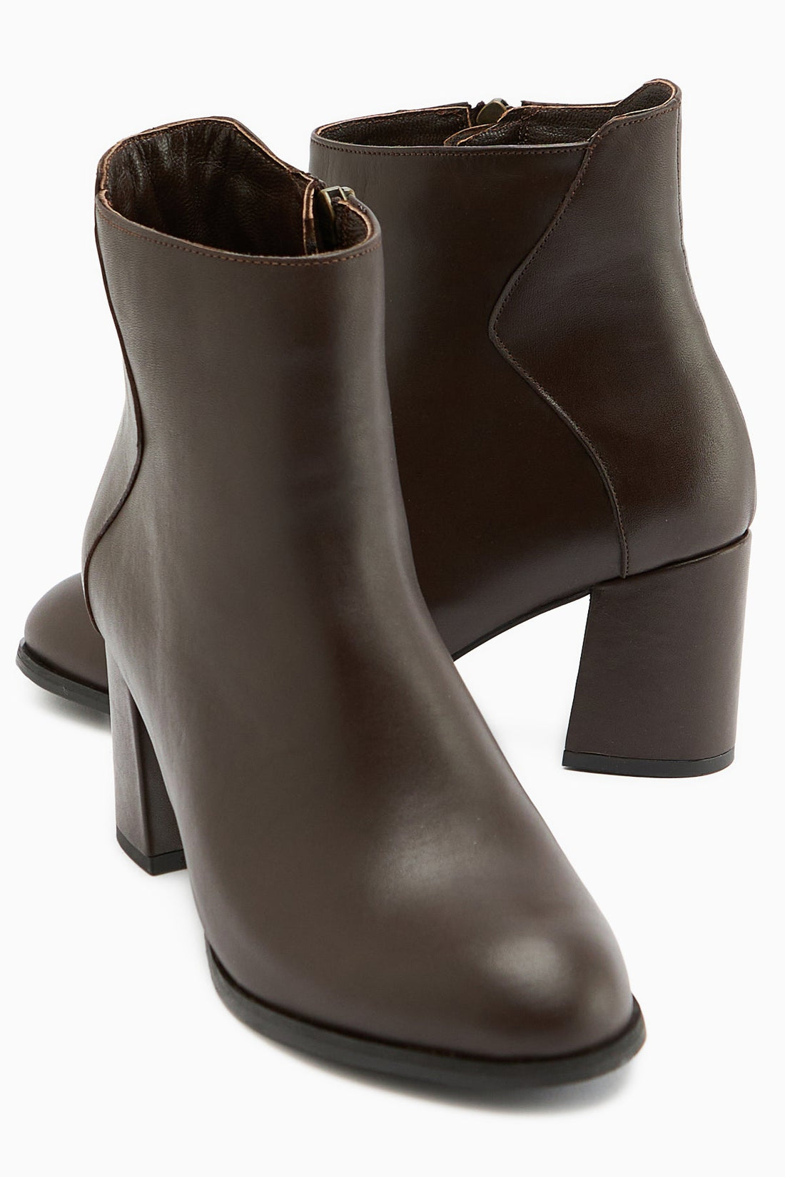 Eliza – Braun Echtleder Stiefelette mit Absatz (Damen)