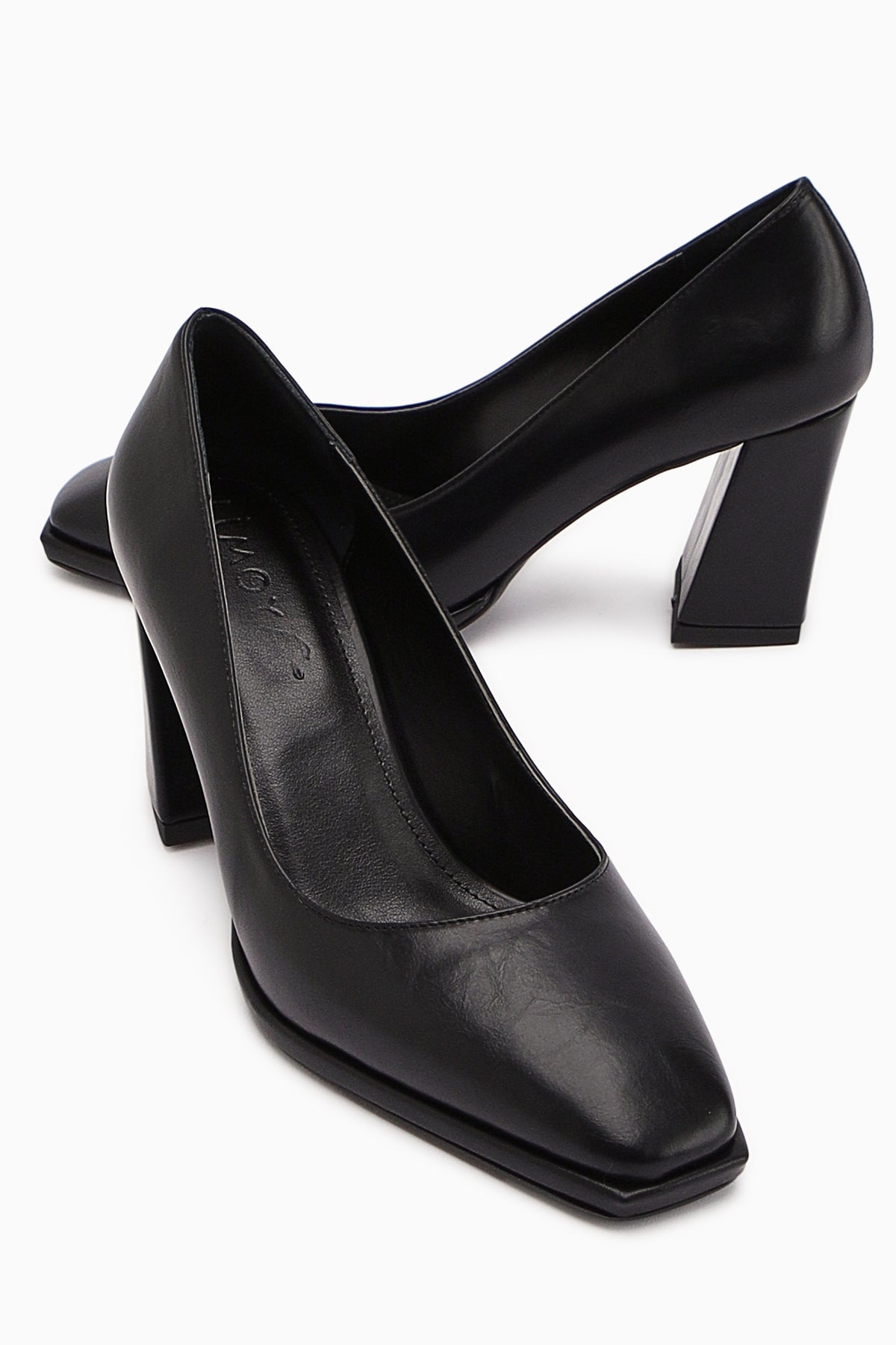 Doriana Women's Black Square Toe High Heels