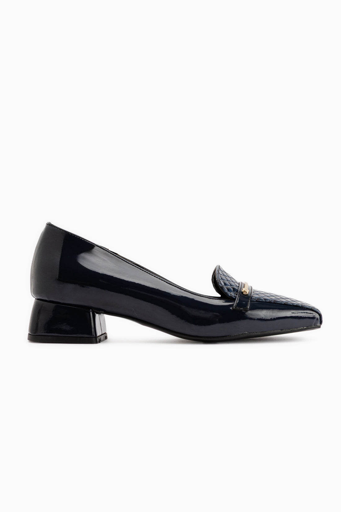Verna Navy Krokodil Detail Damen Absatzschuhe