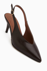Mija Burgunder Gürtellose Damen Absatzschuhe