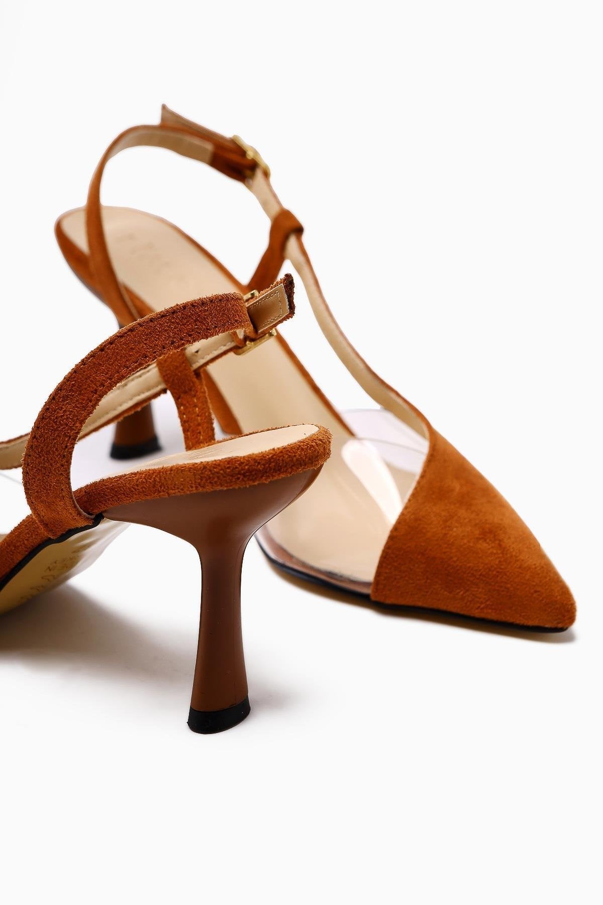 Aliah Taba Wildleder Spitze Pumps mit Transparentem Detail