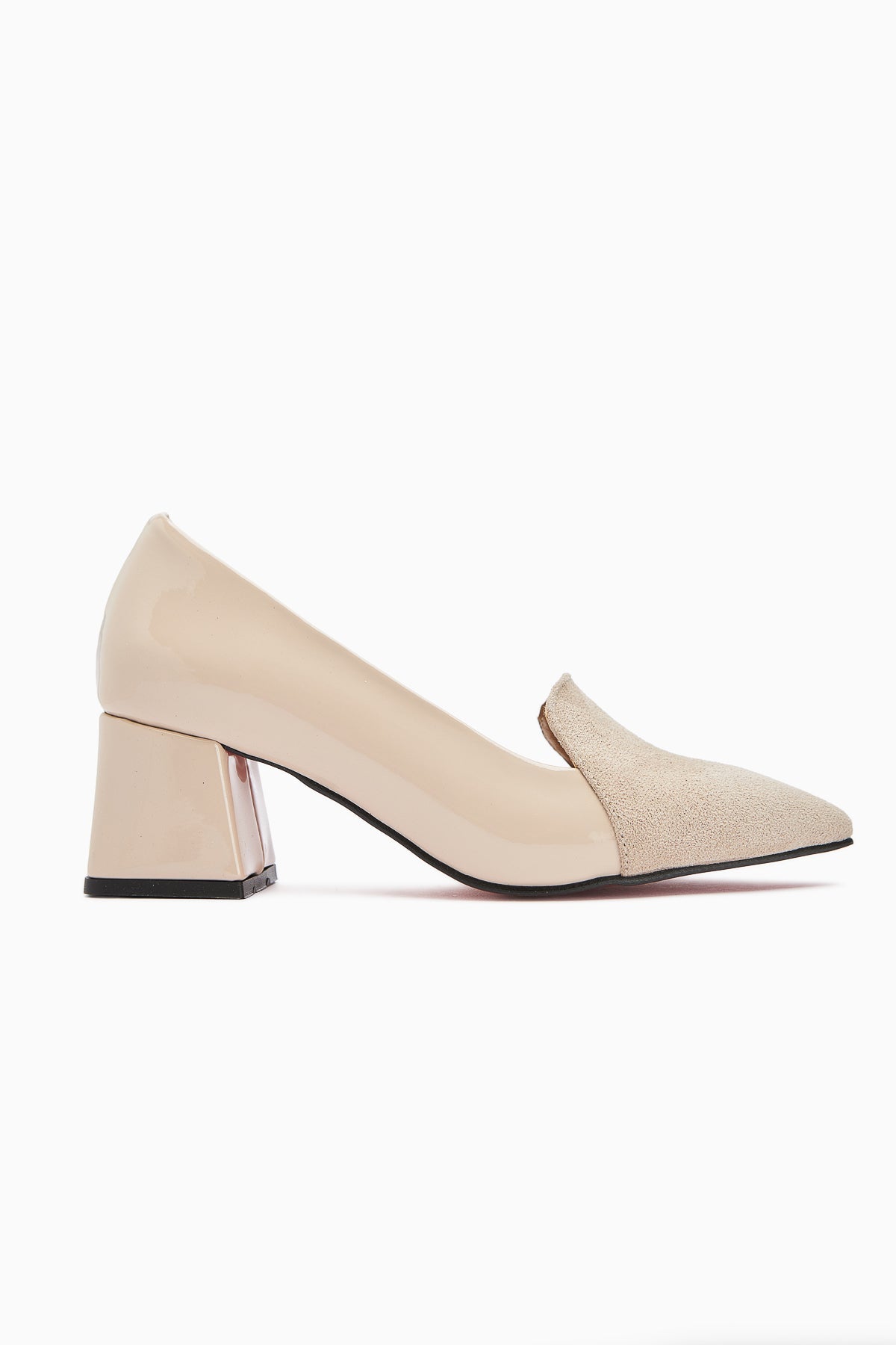 Gisela Lackleder mit Wildleder Detail High Heels für Frauen