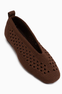 Betina Brown Women’s Knit Ballet Flats