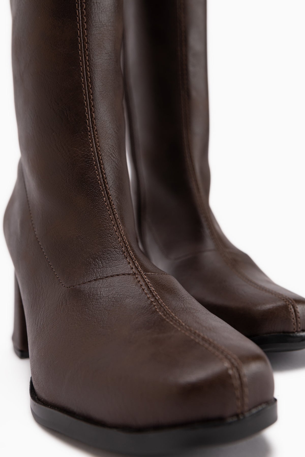 Evie Braun Kasten Zehen Damen Stretch Stiefel