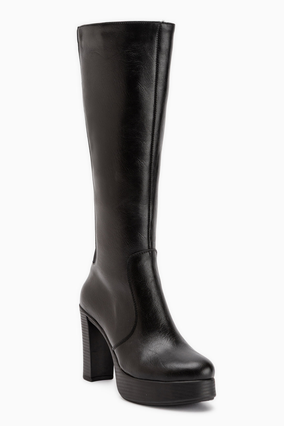 Suzy Schwarze Plattform Absatz Damen Stiefel