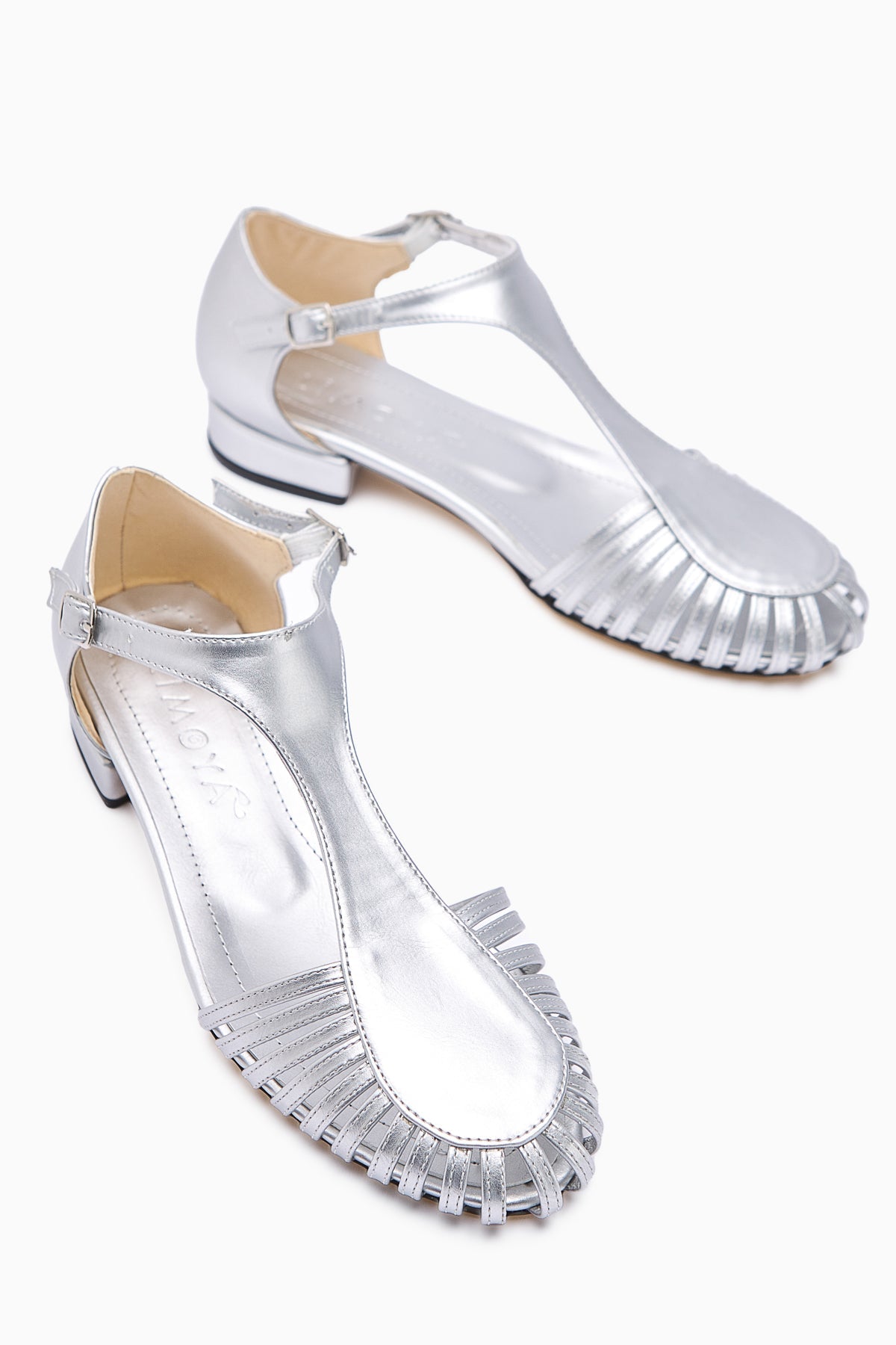 Jonna Silber Geschlossene-Zehen-Schnalle Damen Sandale