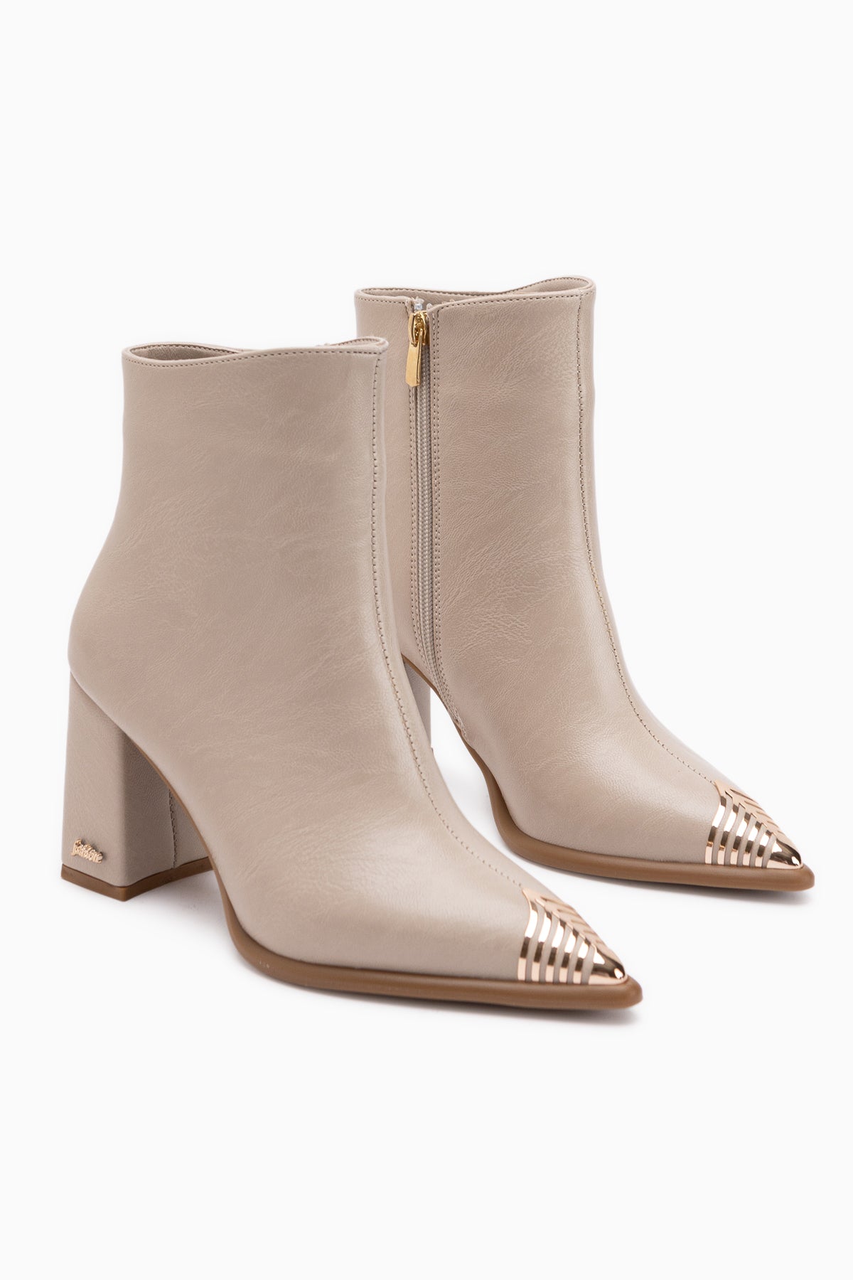 Lacy Beige Removable Cuff 2-in-1 Heeled Women’s Boots & Knee-Highs