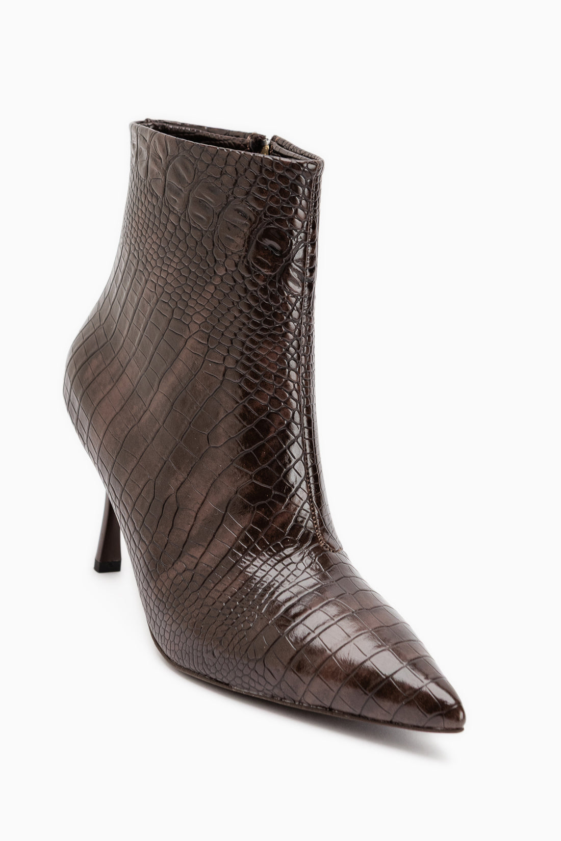 Brenda Braun Krokodil Absatz Damen Stiefel