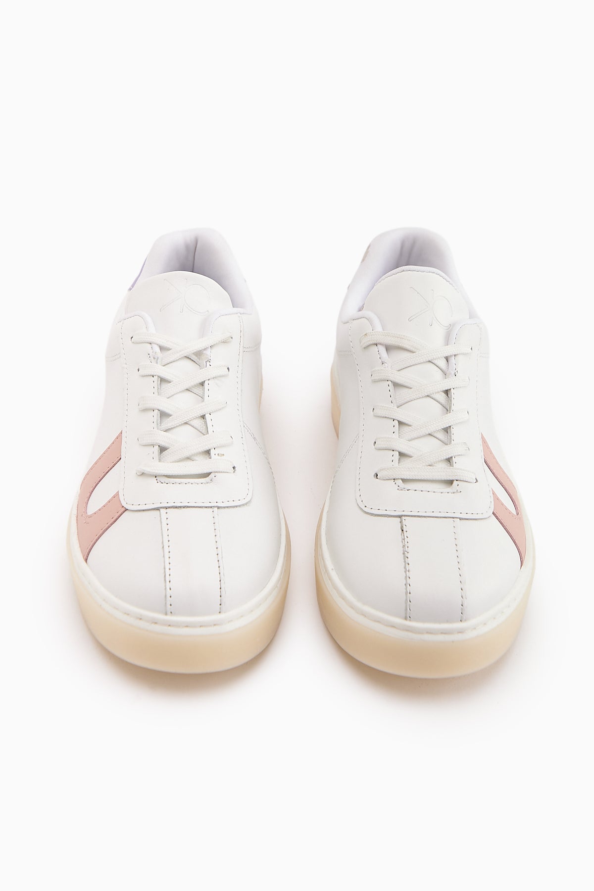 Eddie Genuine Leather White Powder Women's Sneaker