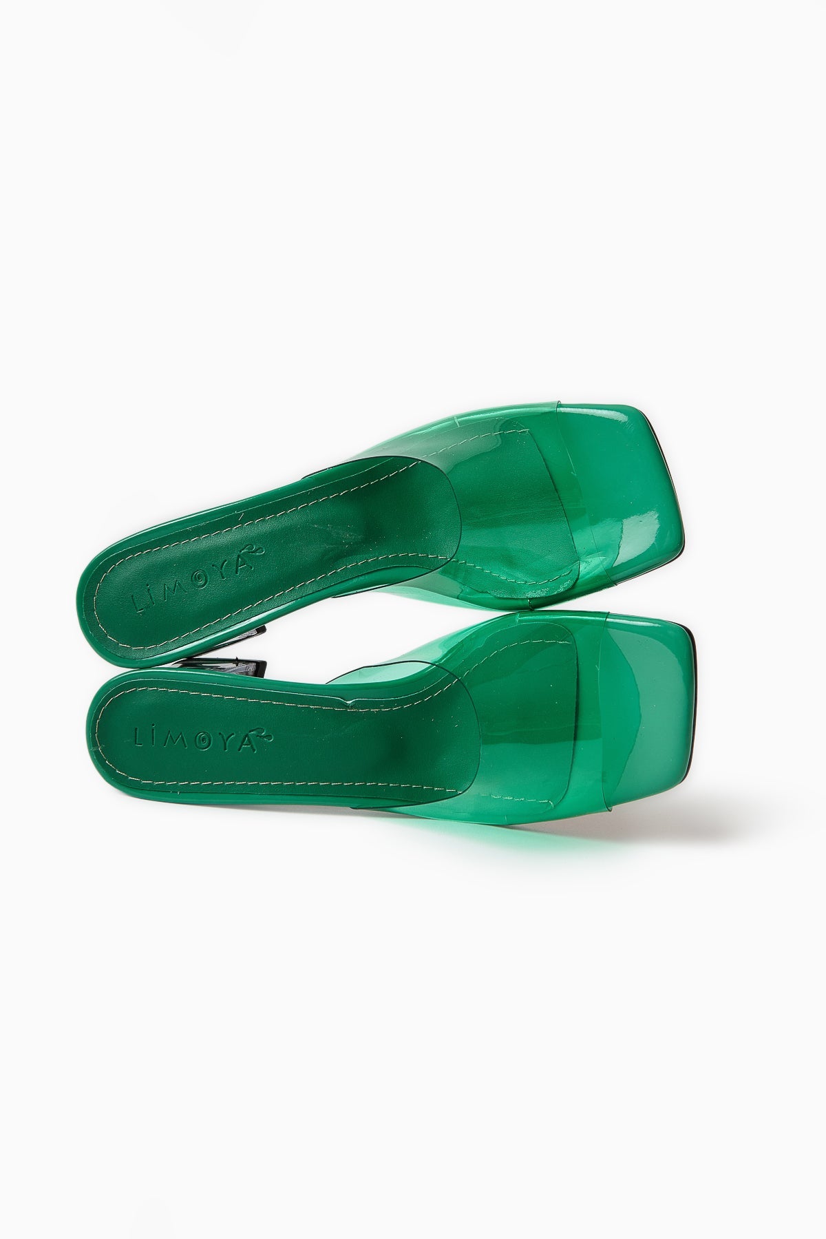 Persa Grün Transparenter Riemen Transparenter Absatz Damen Hausschuhe