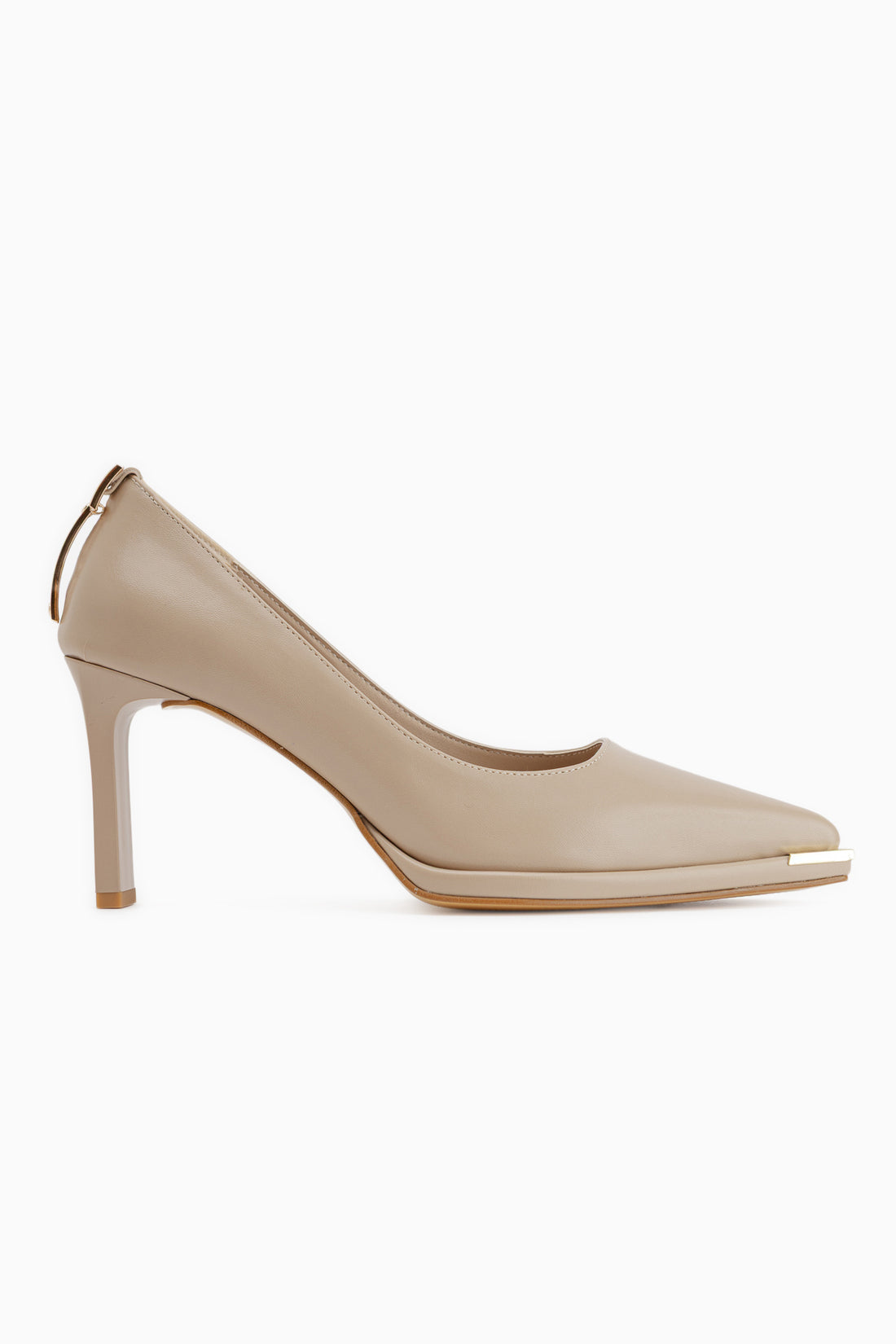 Mariana Beige Schnalle Detail Damen Absatzschuhe