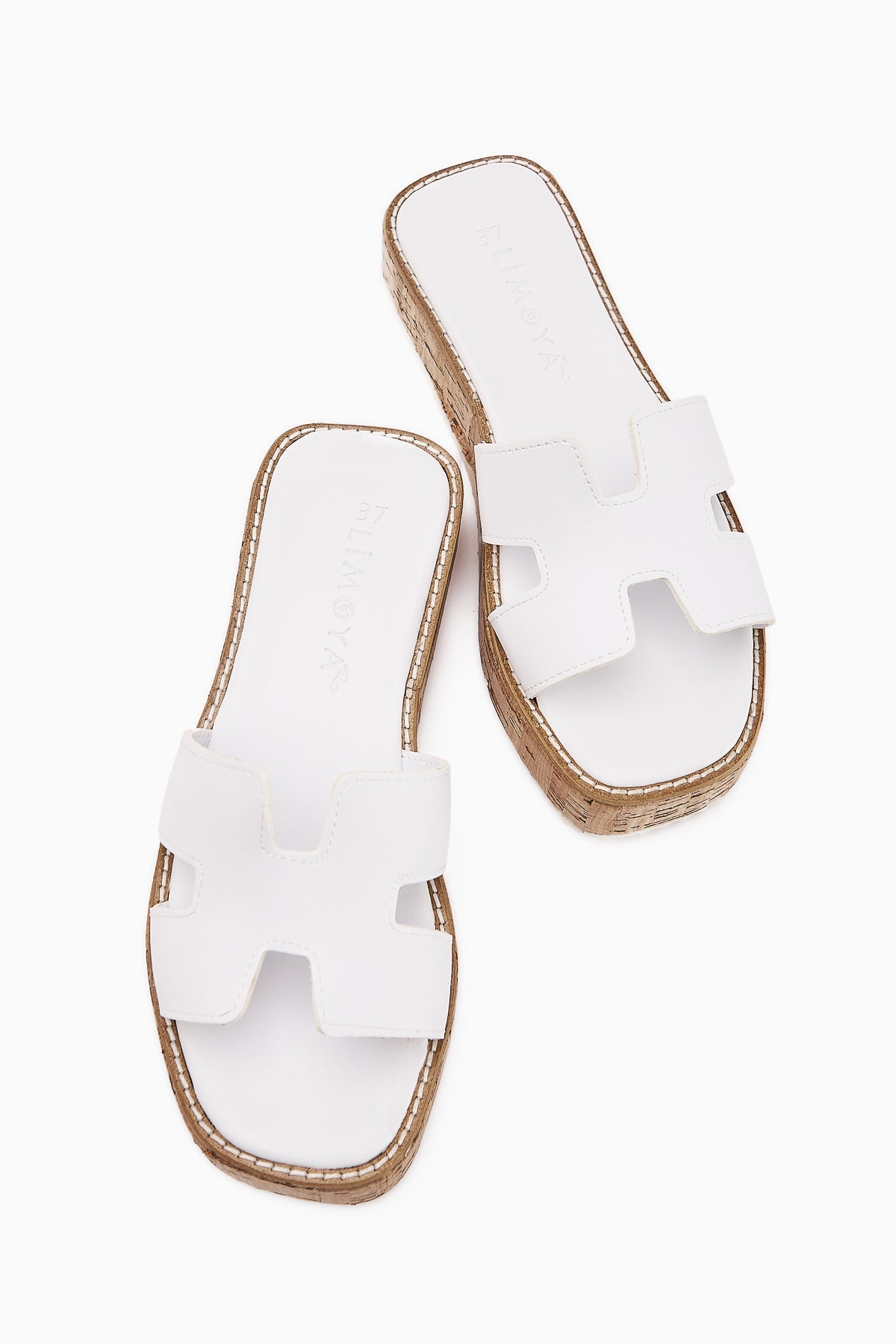 Runa White Thick Soled Women's Slippers