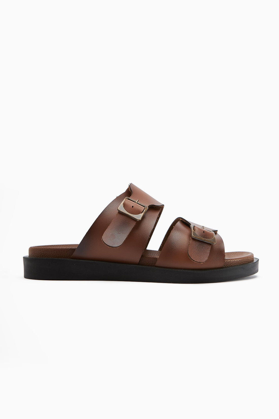 Soha Taba Doppelriemen Flache Damen Slipper