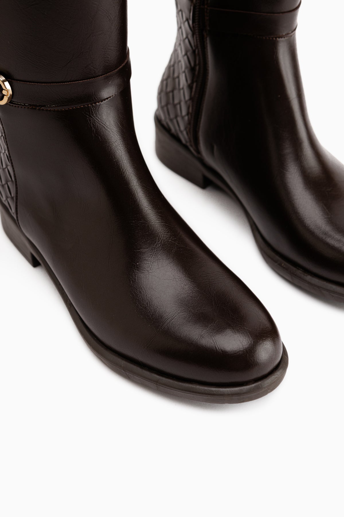 Essie Braune Schnalle Damen Stiefel