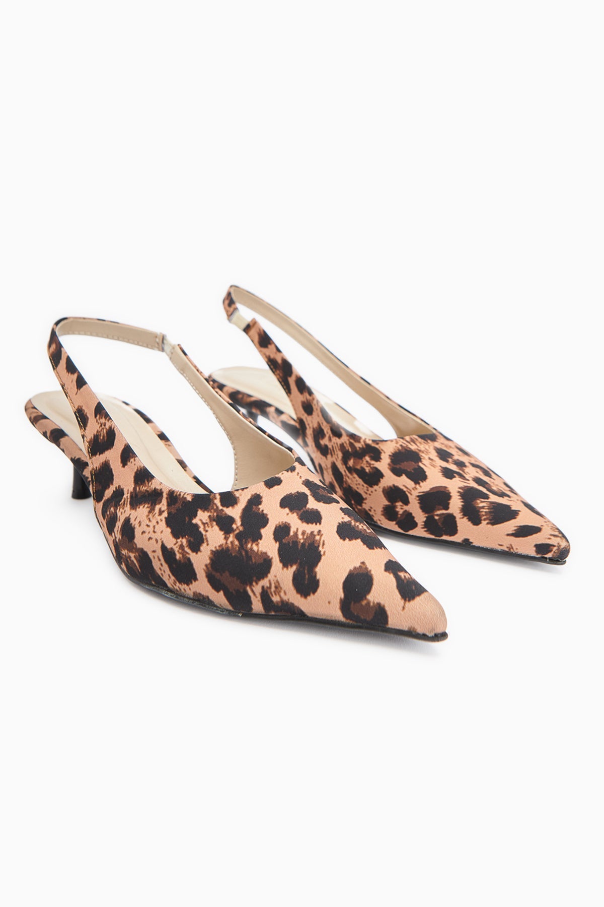 Sanni Leoparddruck Spitz Zehen Damen Absatz Sandale